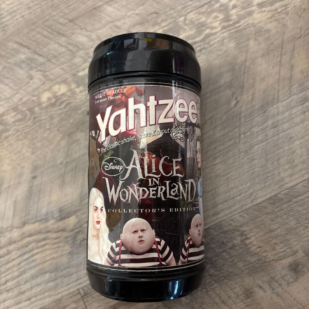 Disney Alice in Wonderland Yahtzee Collector's Edition Dice Game Brand New
